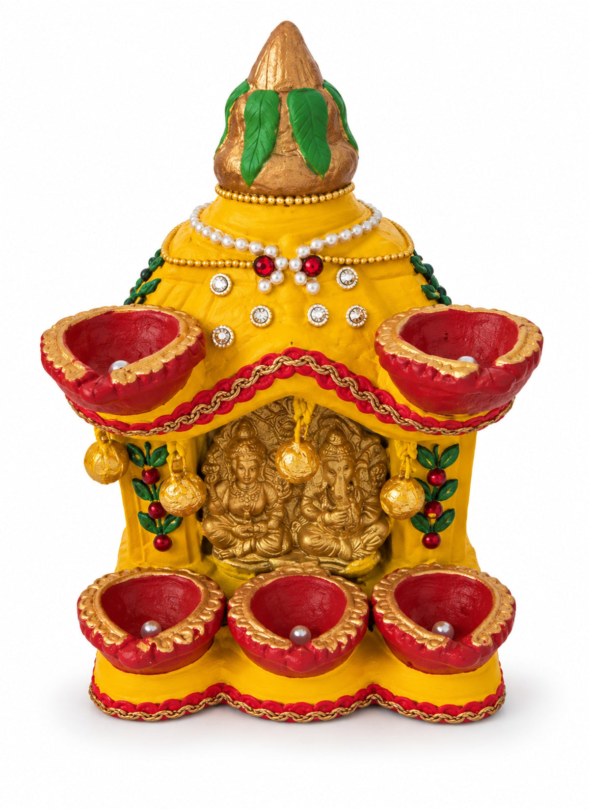 Madhoor Kalash Diya Hatri Yellow 1 Piece