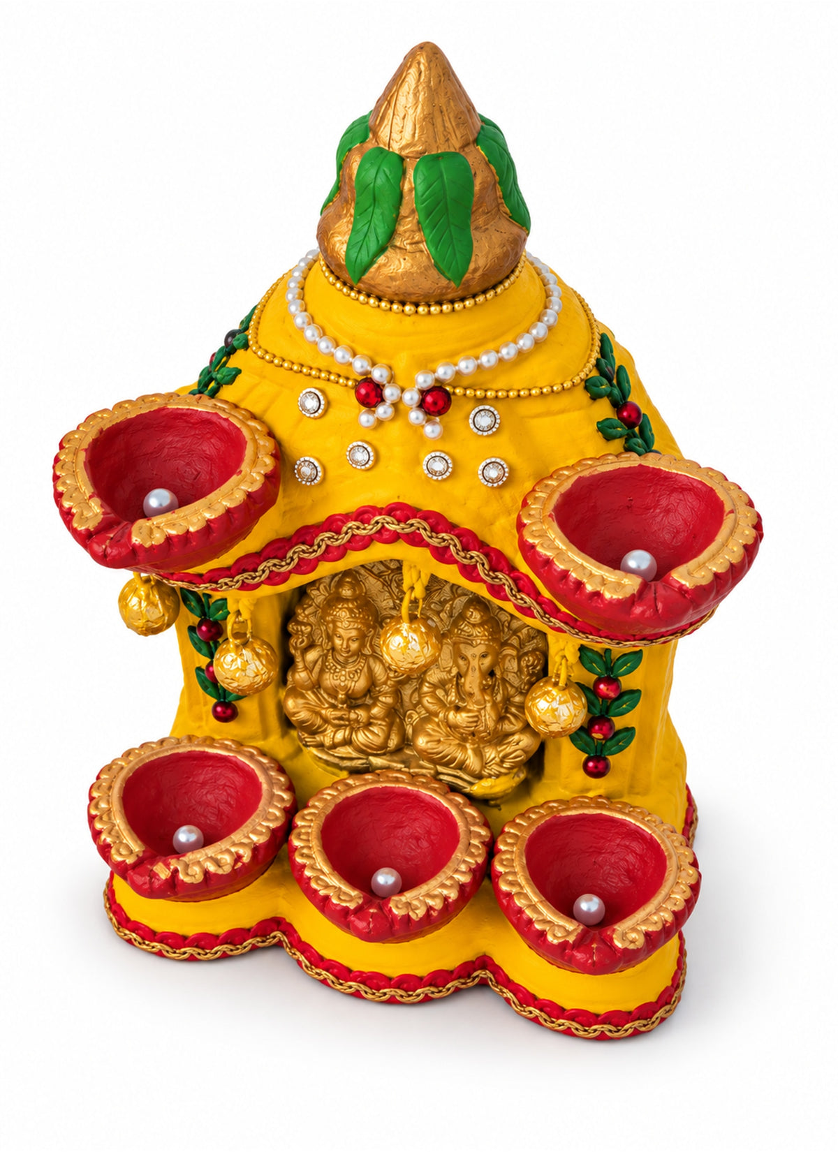 Madhoor Kalash Diya Hatri Yellow 1 Piece