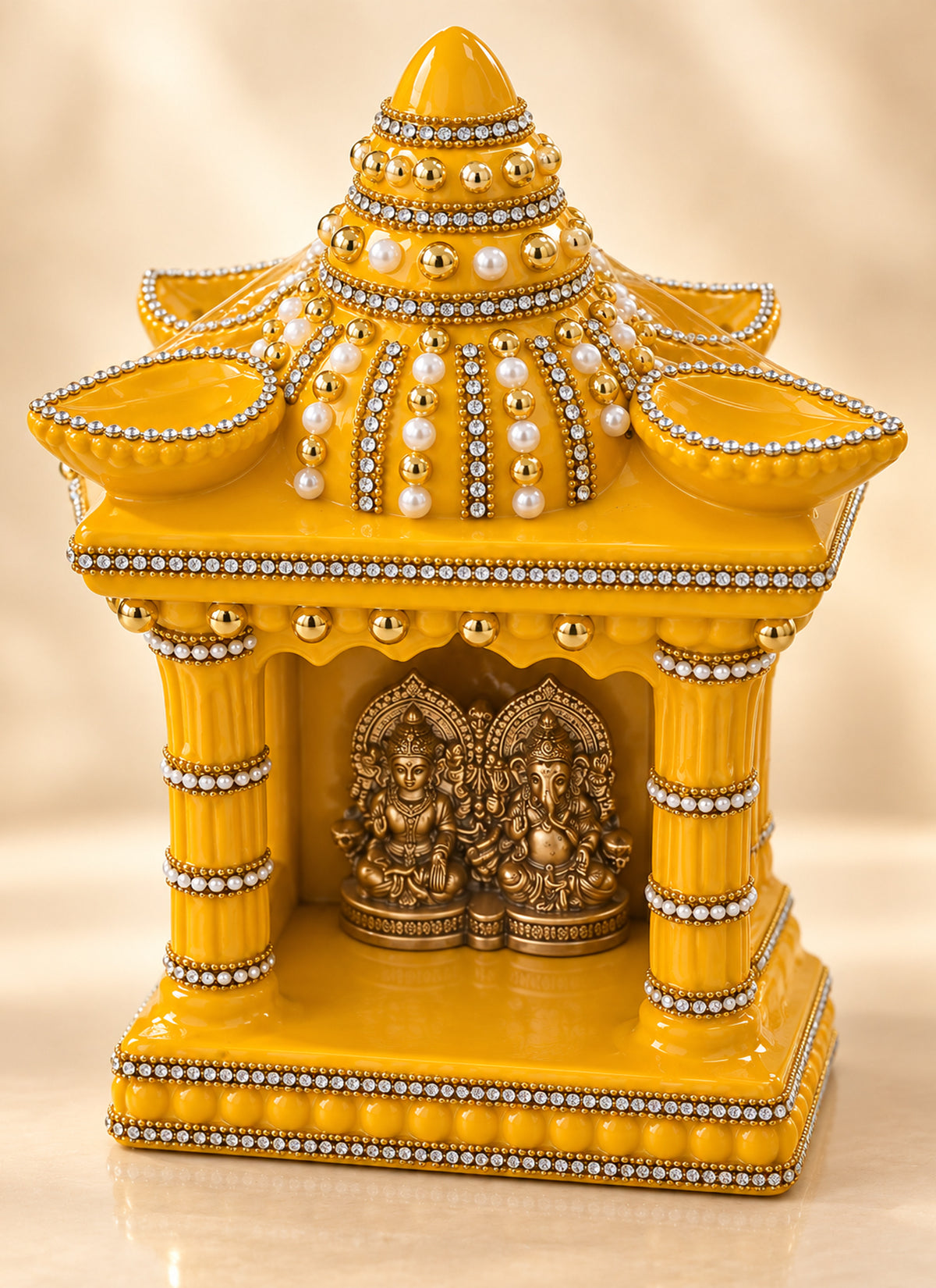 Madhoor Dome Diya Hatri Yellow 1 Piece