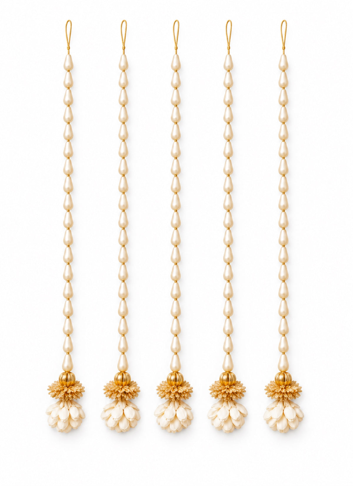 Madhoor Floral Beads Hanging 1.5 Feet Set of 5