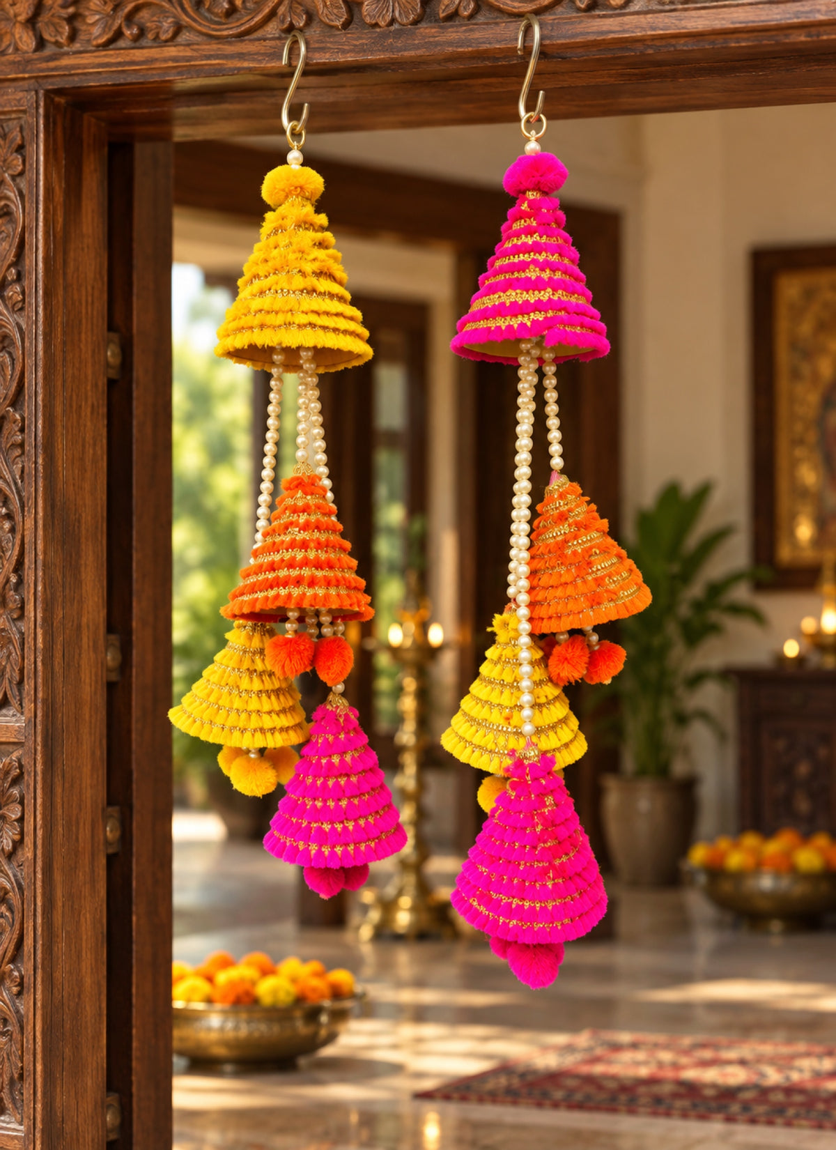 Madhoor Pearl Conical Hanging Multicolour 2 Feet