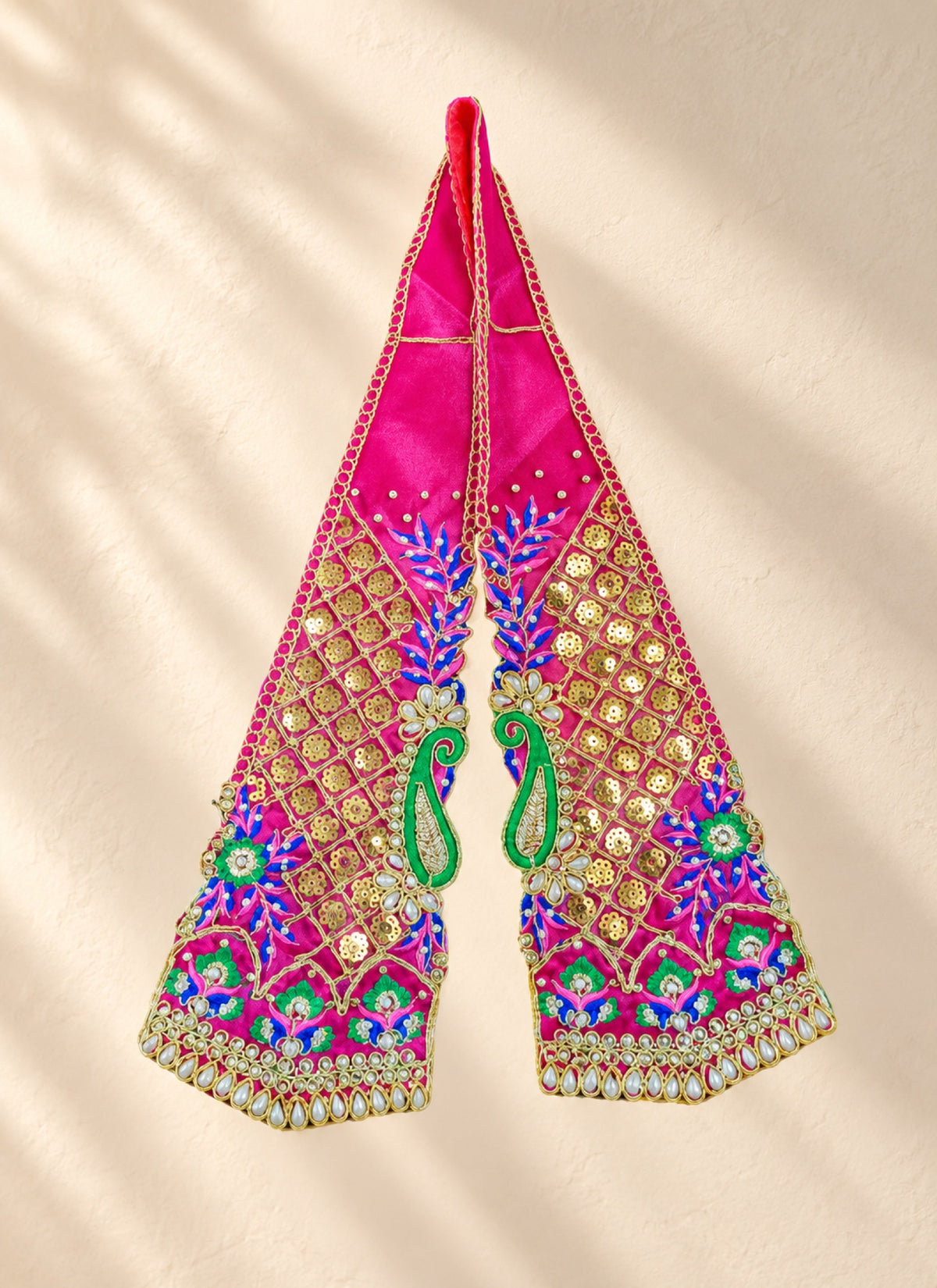 Madhoor Sequin Jaali Idol Kesh Dupatta Pink Blue Green 36 Inches 1 Piece