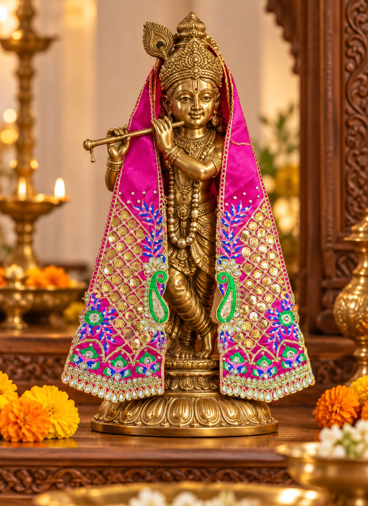 Madhoor Sequin Jaali Idol Kesh Dupatta Pink Blue Green 36 Inches 1 Piece