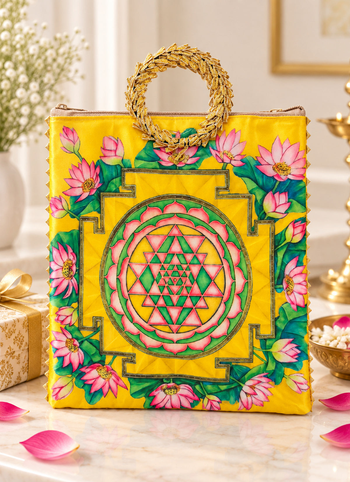 Madhoor Sri Yantra Potli Gift Bag Multicolour 9 x 9 Inches 1 Piece