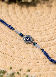 Madhoor Evil Eye Rakhi White Blue 1 Piece