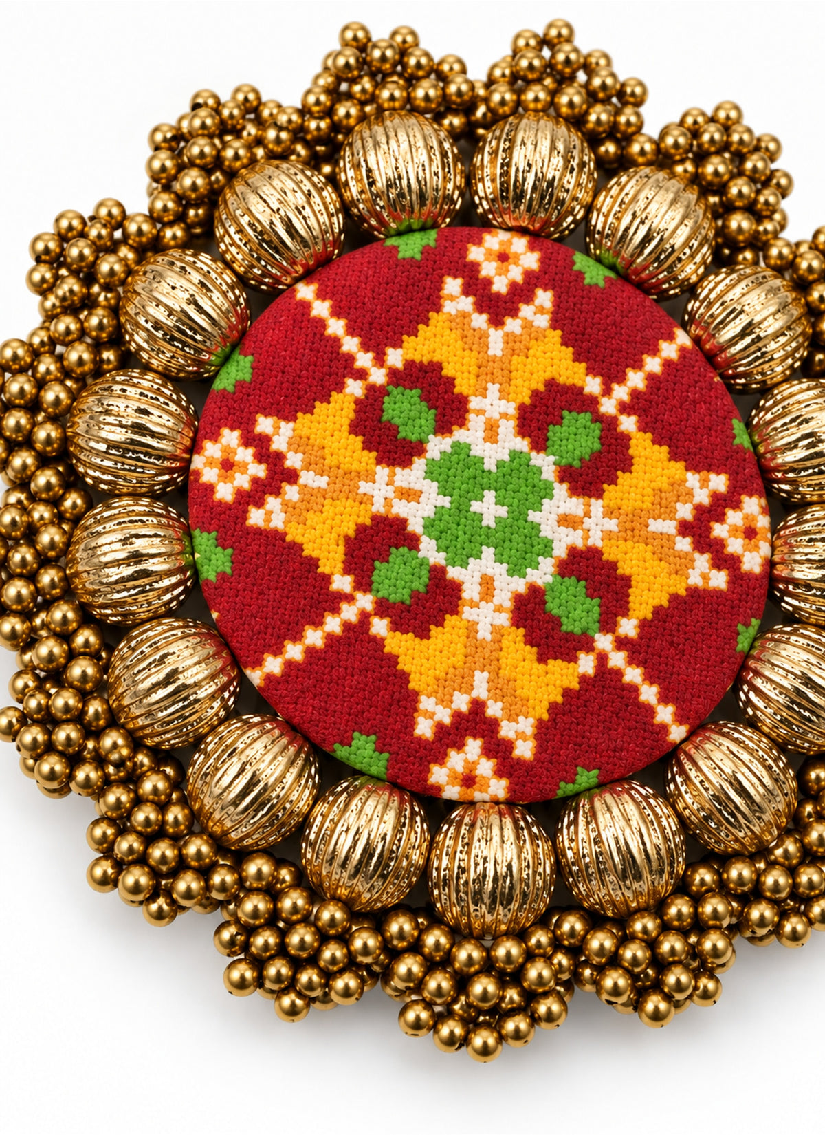 Madhoor Dangler Patola Rangoli Red 7 Inches