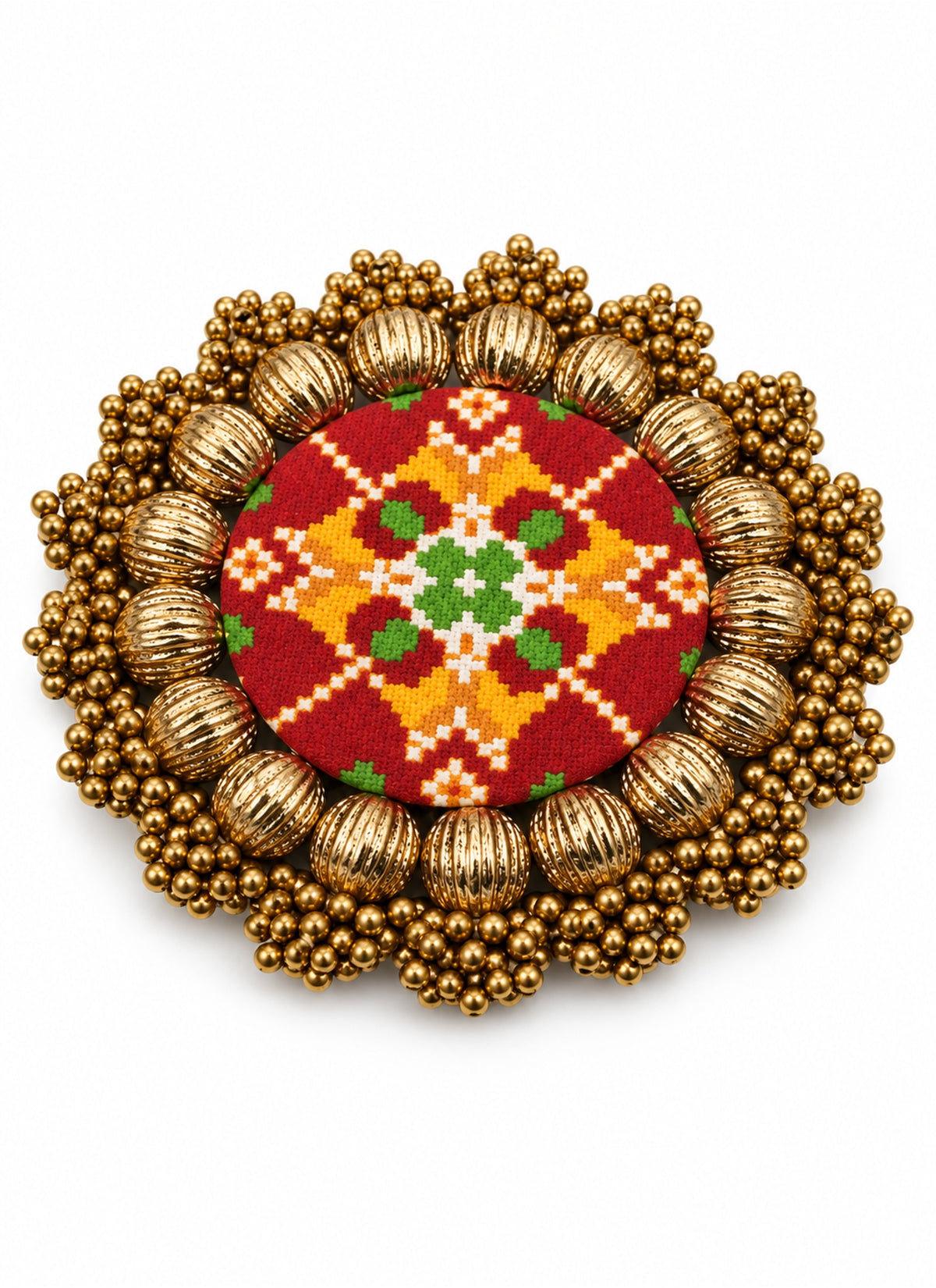 Madhoor Dangler Patola Rangoli Red 7 Inches