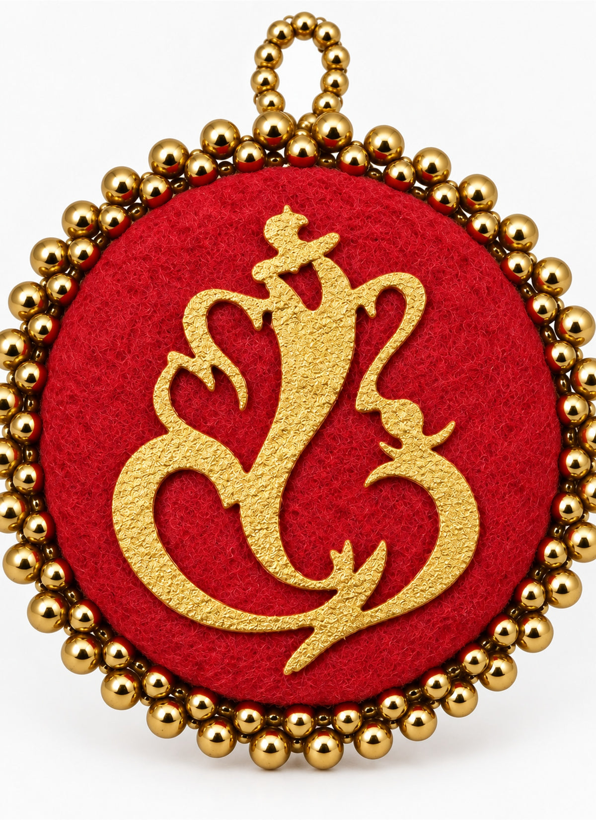 Madhoor Ganesha Door Hanging Red 3 Inches