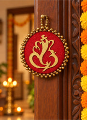 Madhoor Ganesha Door Hanging Red 3 Inches