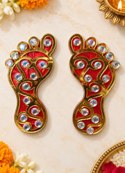 Madhoor Lakshmi Feet Pagla Red 2.5 Inches 1 Pair