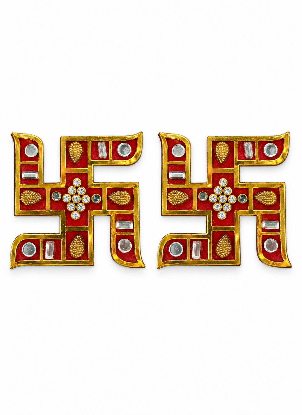Madhoor Swastik Sticker Red 2 Inches 1 Pair