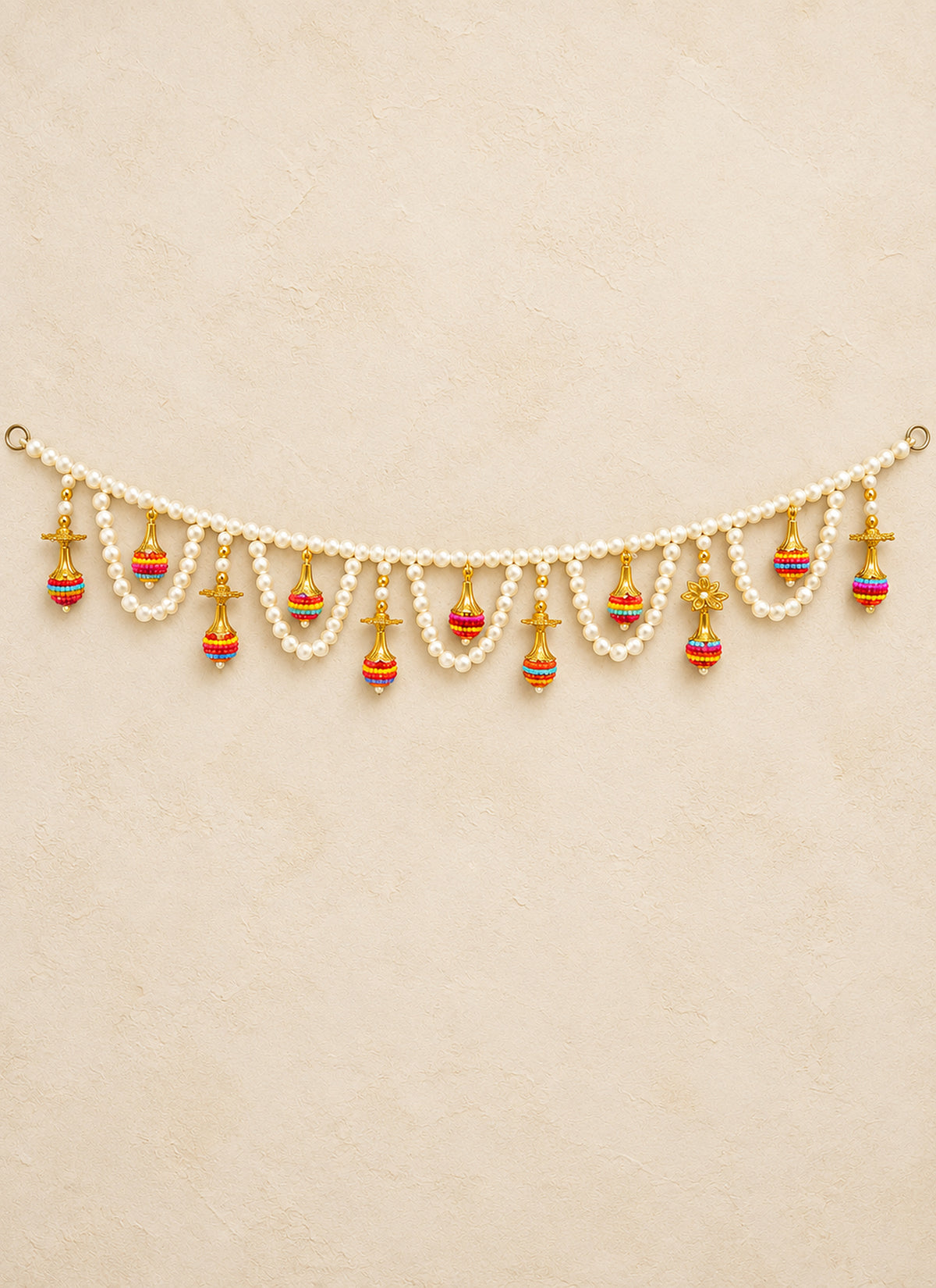 Madhoor Pearl Scallop Toran Multicolour 1 Piece