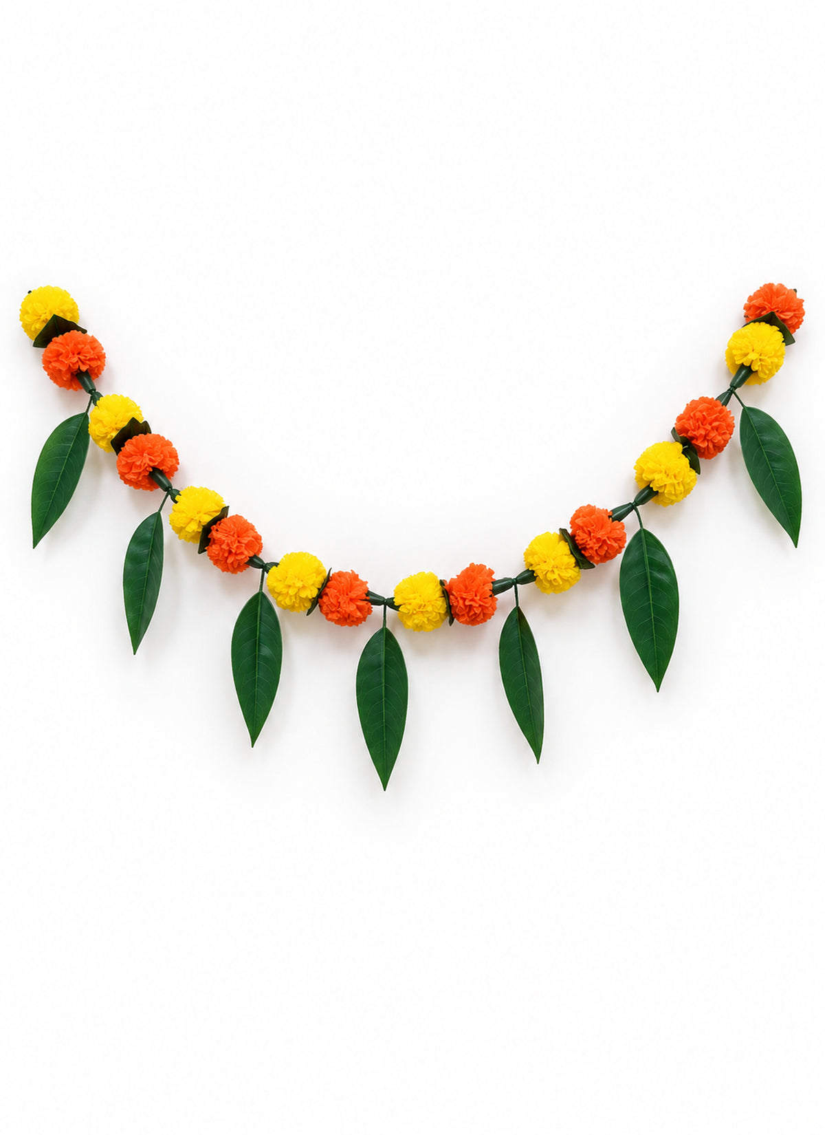 Madhoor Marigold Leaf Toran Yellow Orange Green 1 Piece