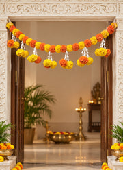 Madhoor Marigold Toran Yellow Orange 1 Piece