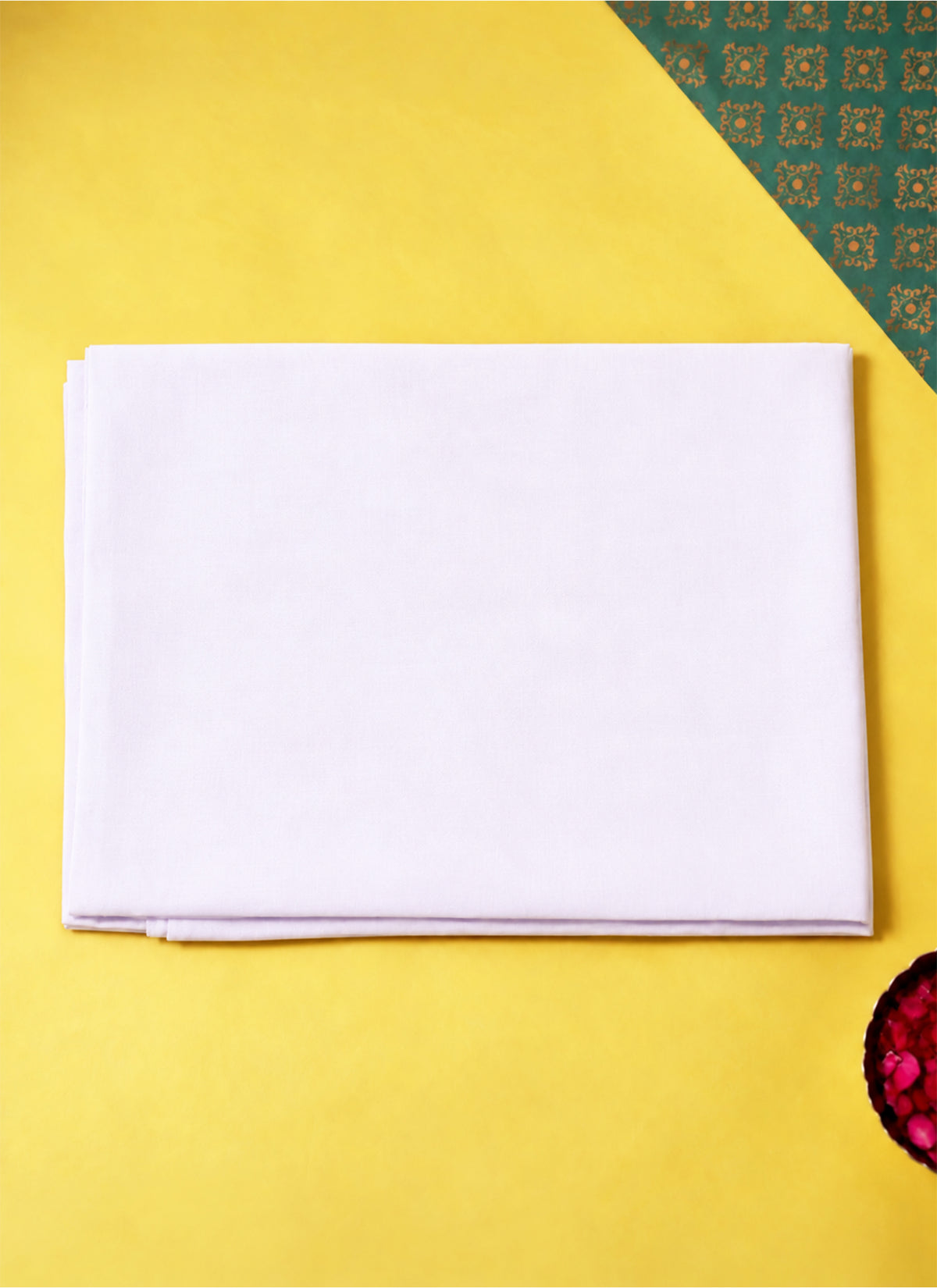 Madhoor Pure Cotton Pooja Cloth White 1.25 Yard