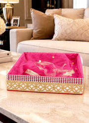 Madhoor Square Gift Basket Pink 15 Inches 1 Piece