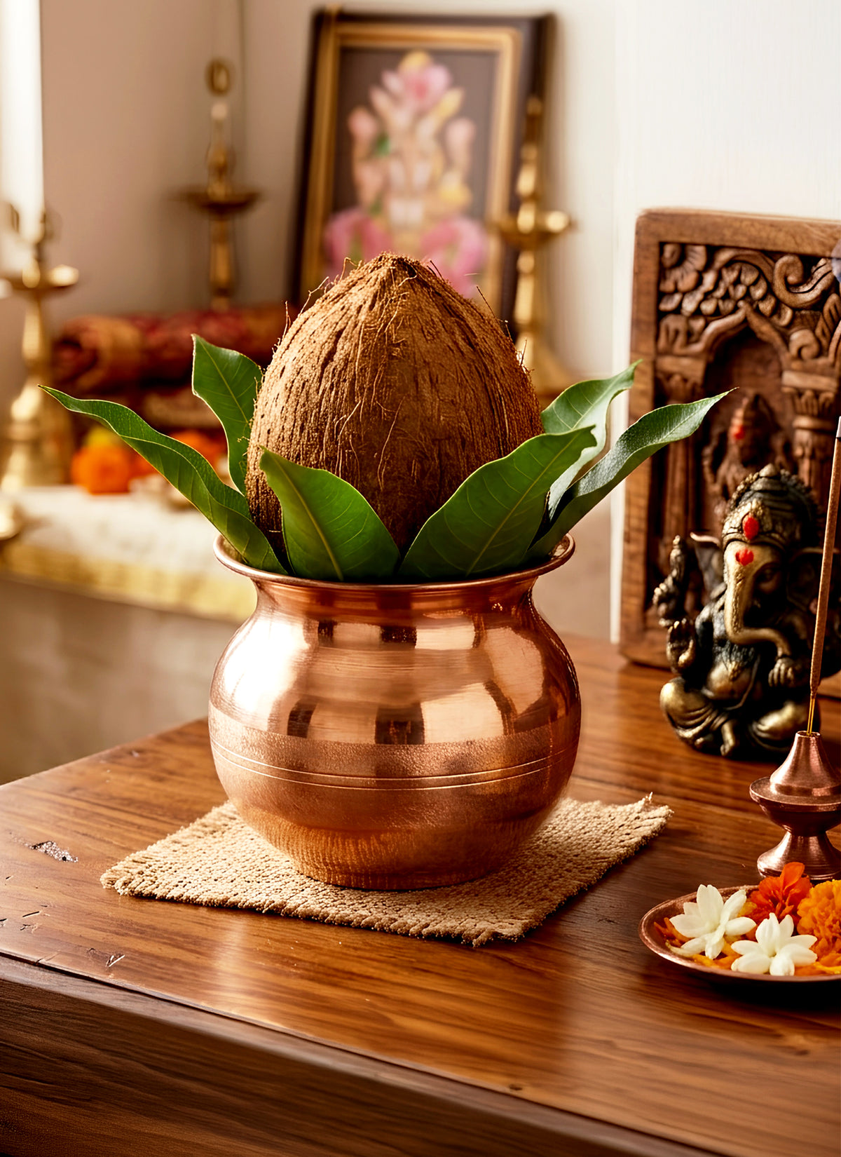 Madhoor Copper Lota Rose Gold 8 cm 1 Piece
