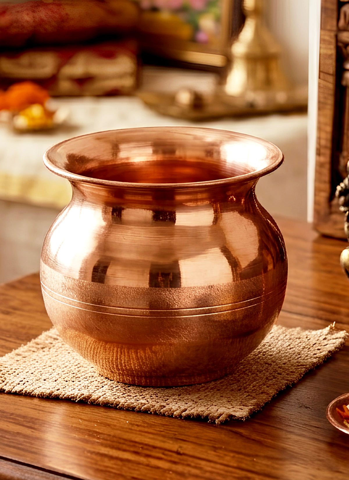 Madhoor Copper Lota Rose Gold 9 cm 1 Piece