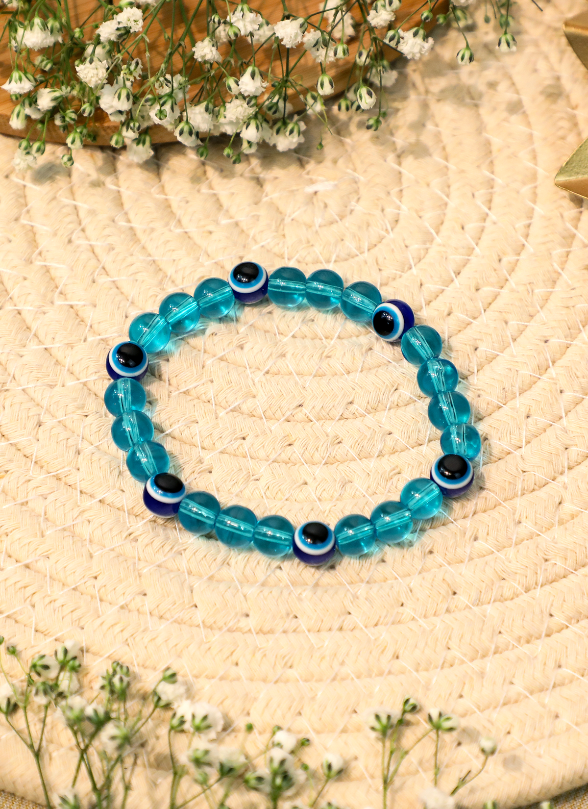 Madhoor Evil Eye Rakhi Bracelet Blue White 1 Piece