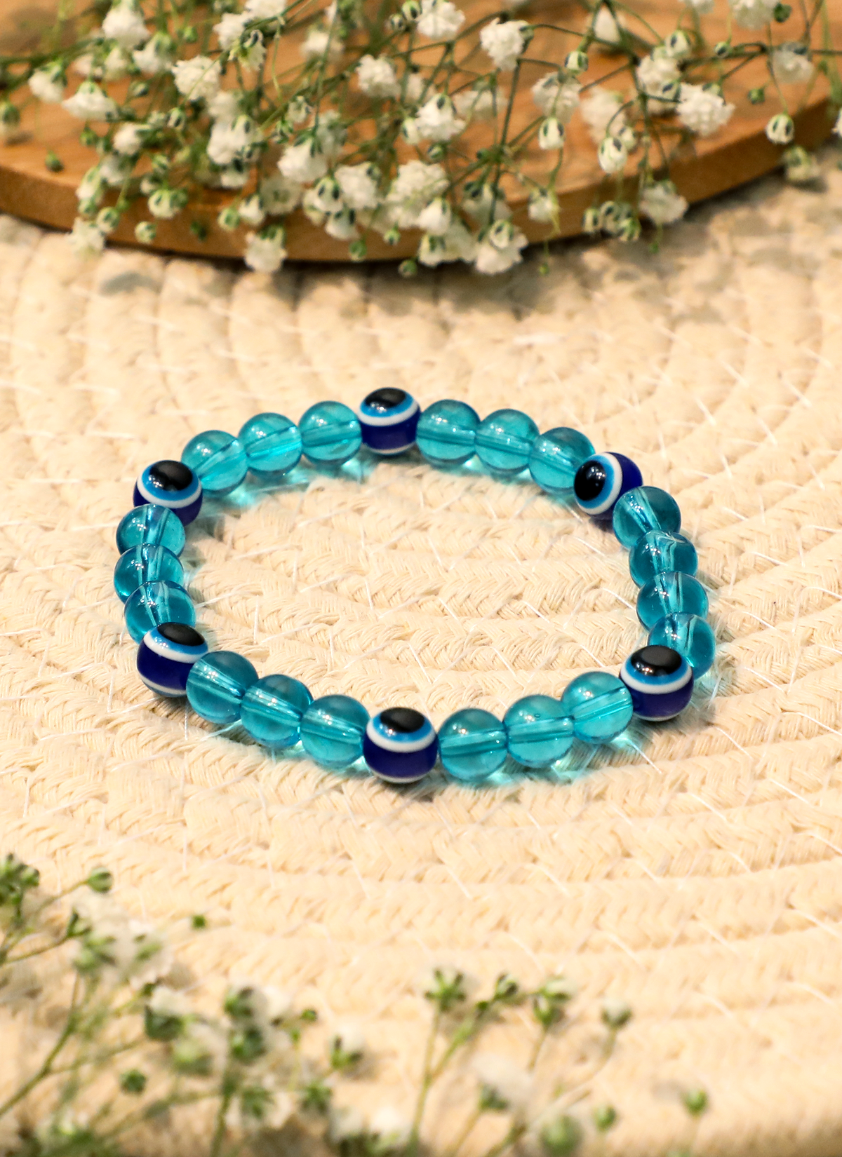 Madhoor Evil Eye Rakhi Bracelet Blue White 1 Piece