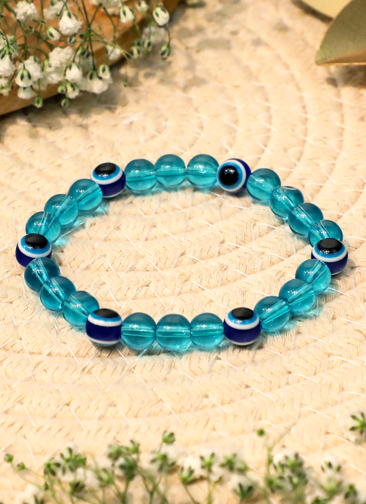 Madhoor Evil Eye Rakhi Bracelet Blue White 1 Piece