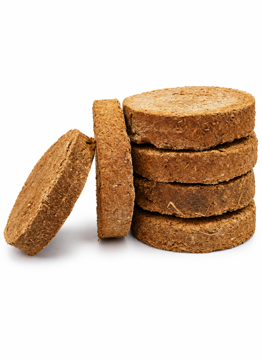 Madhoor Cow Dung Cakes Brown 6 Pieces