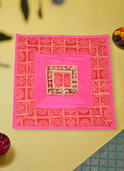 Madhoor Gota Patti Pooja Aasan Pink 20 x 20 Inches