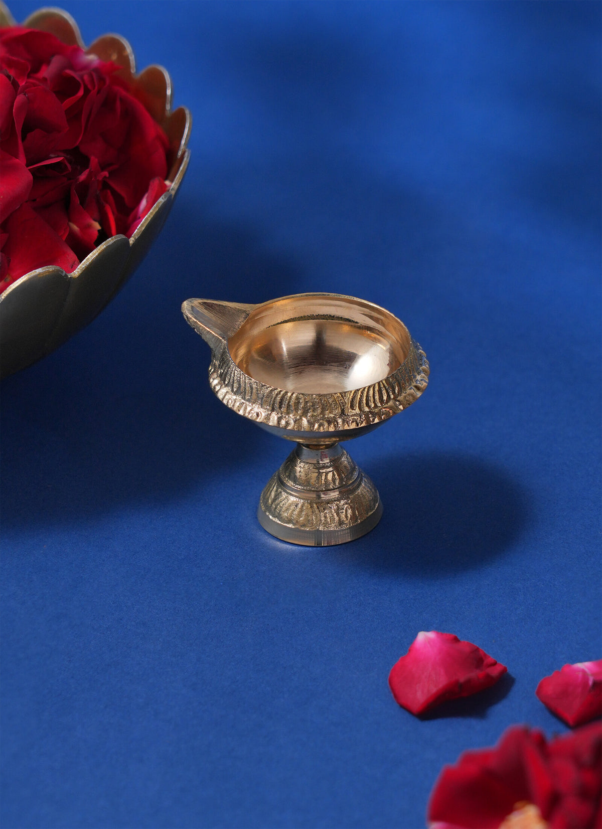 Madhoor Kuber Brass Diya Gold-Tone 5 cm 1 Piece