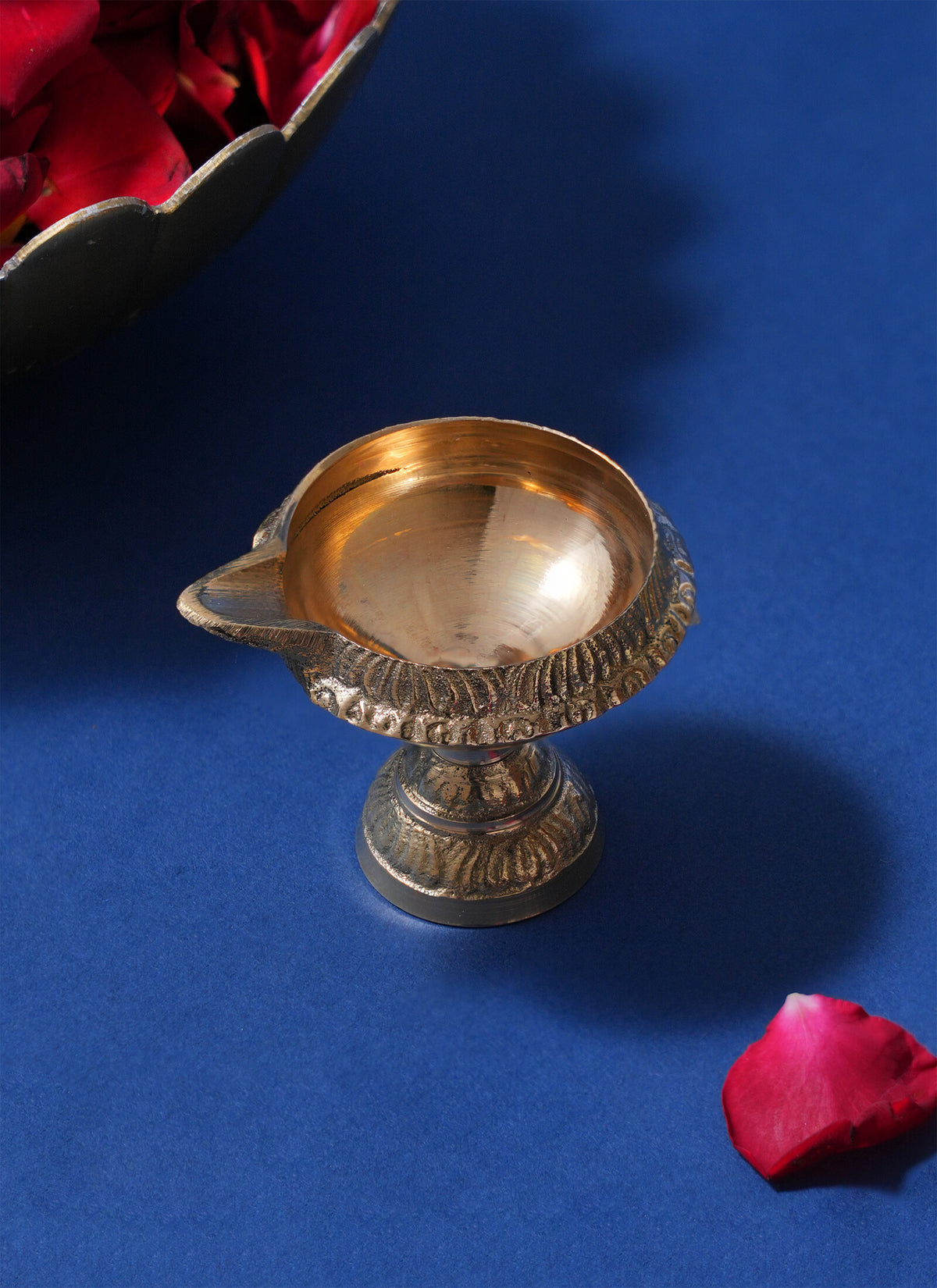 Madhoor Kuber Brass Diya Gold-Tone 5 cm 1 Piece