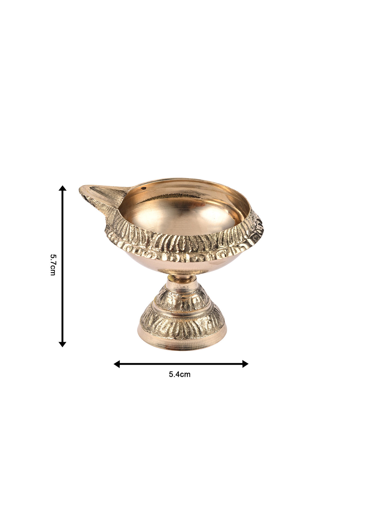 Madhoor Kuber Brass Diya Gold-Tone 5 cm 1 Piece
