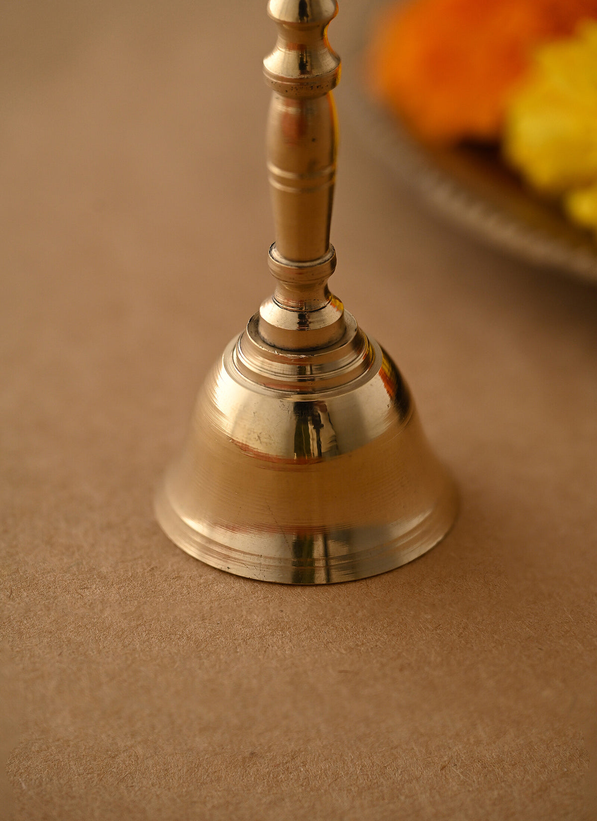 Madhoor Brass Pooja Bell Gold-Tone 8.5 cm 1 Piece
