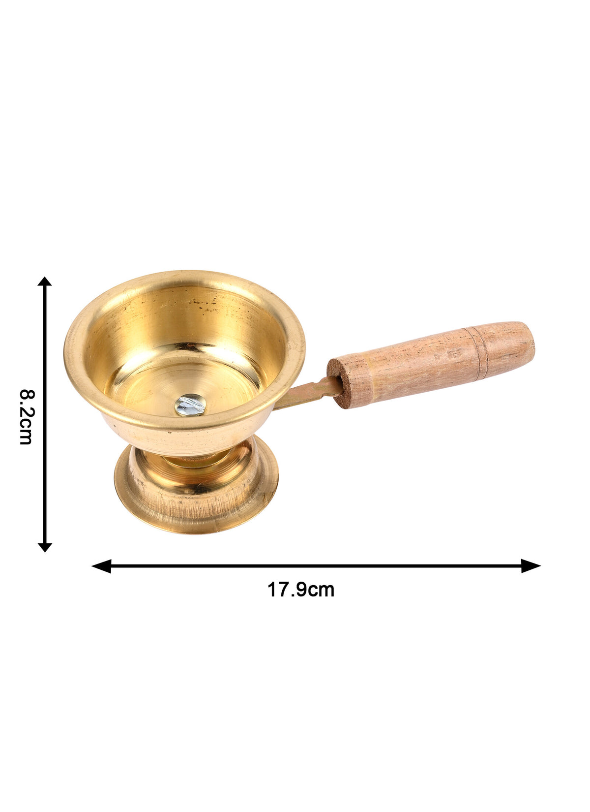 Madhoor Dhuparat Brass Pooja Thali Gold-Tone Brown 6.5 cm 1 Piece