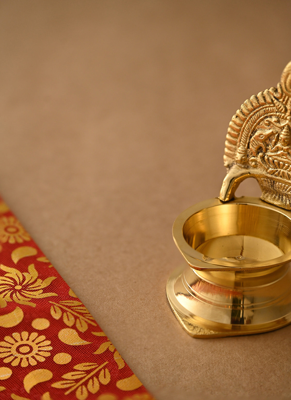 Madhoor Kamakshi No2 Brass Diya Gold-Tone 1 Piece