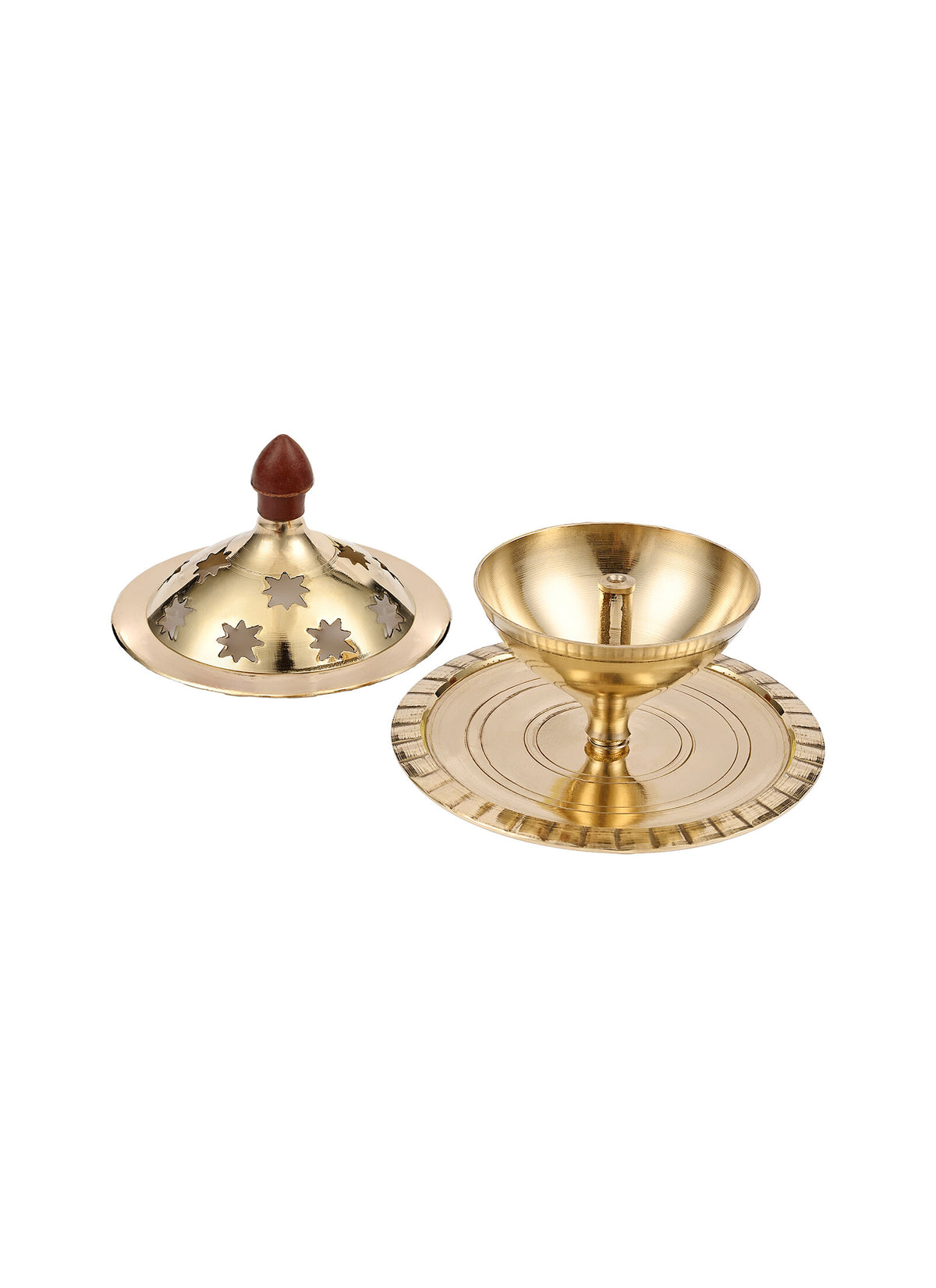Madhoor Ambe Jyot Akhand Diya Gold-Tone 14 cm 1 Piece