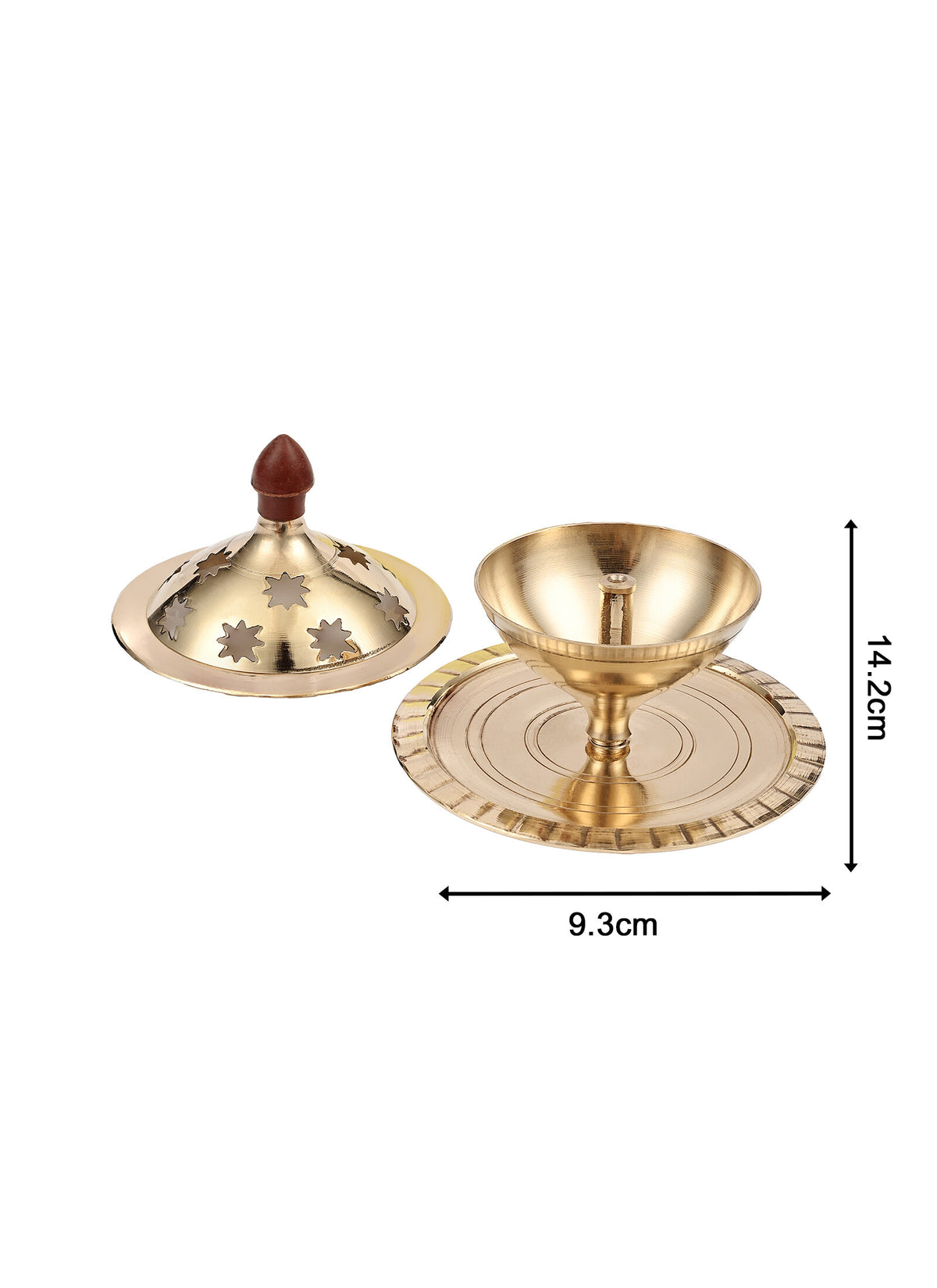 Madhoor Ambe Jyot Akhand Diya Gold-Tone 14 cm 1 Piece