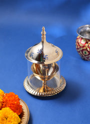 Madhoor Ambe Jyot Akhand Diya Gold-Tone 16 cm 1 Piece