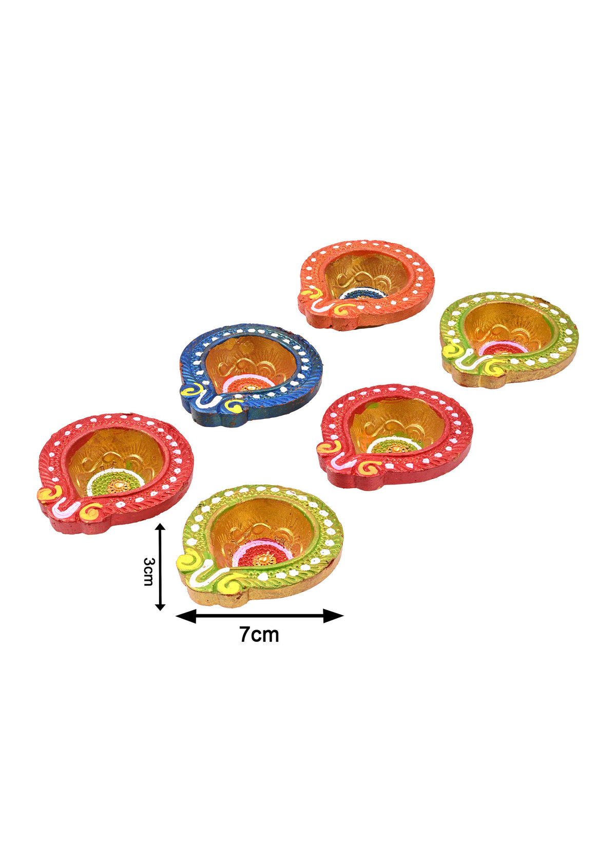 Madhoor Pearl Set6 Diya Multicolour