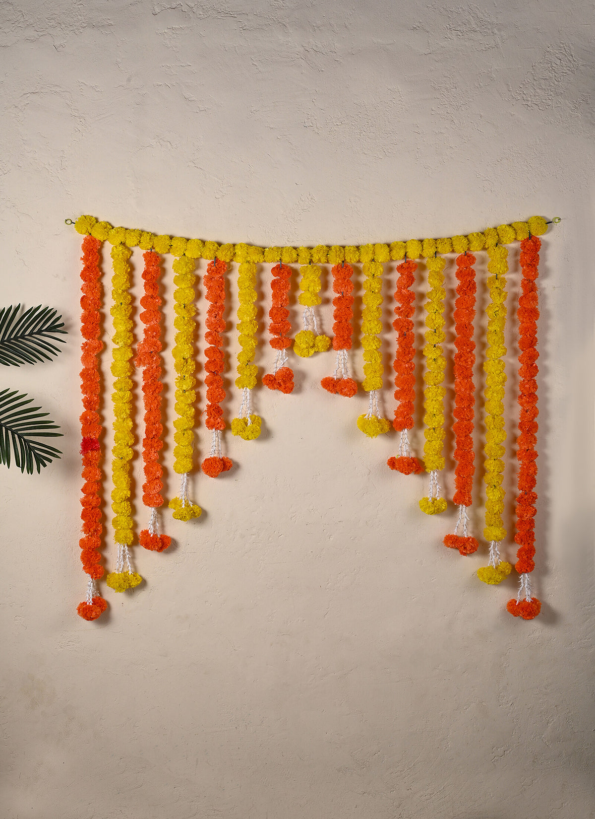 Madhoor 4 X Flower Backdrop Yellow Orange 4 Feet 1 Piece