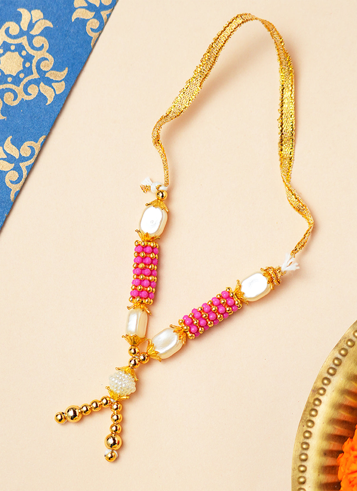Madhoor Har Garland Bead Rani Pink 3 Inches 1 Piece