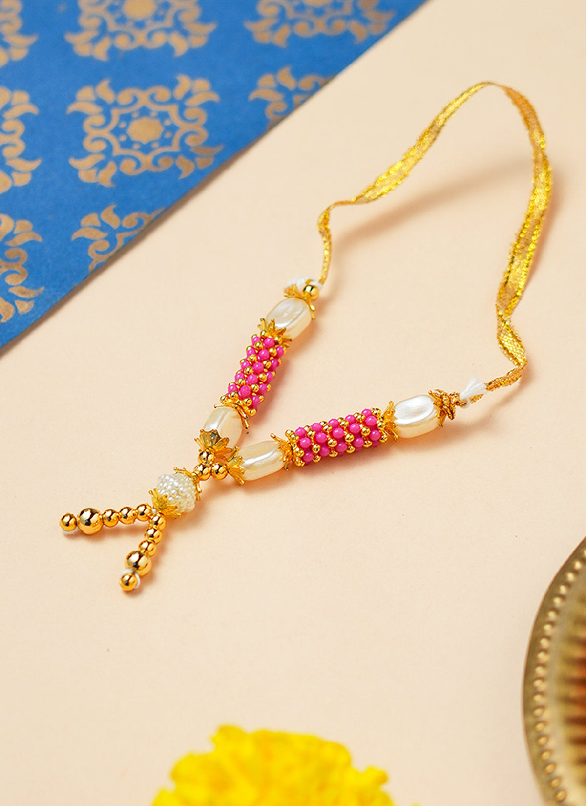 Madhoor Har Garland Bead Rani Pink 3 Inches 1 Piece