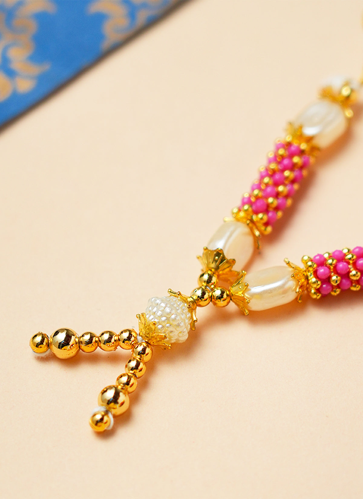 Madhoor Har Garland Bead Rani Pink 3 Inches 1 Piece