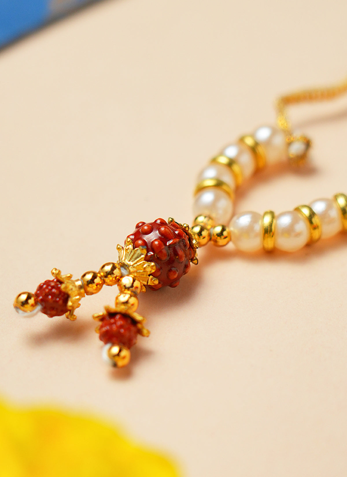 Madhoor Har Garland Pearl Rudraksha White 2.5 Inches 1 Piece