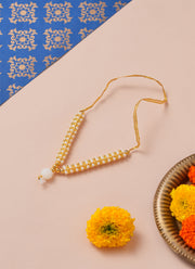 Madhoor Har Garland Pearl Bead Gold-Tone Ivory 1 Step 1 Piece