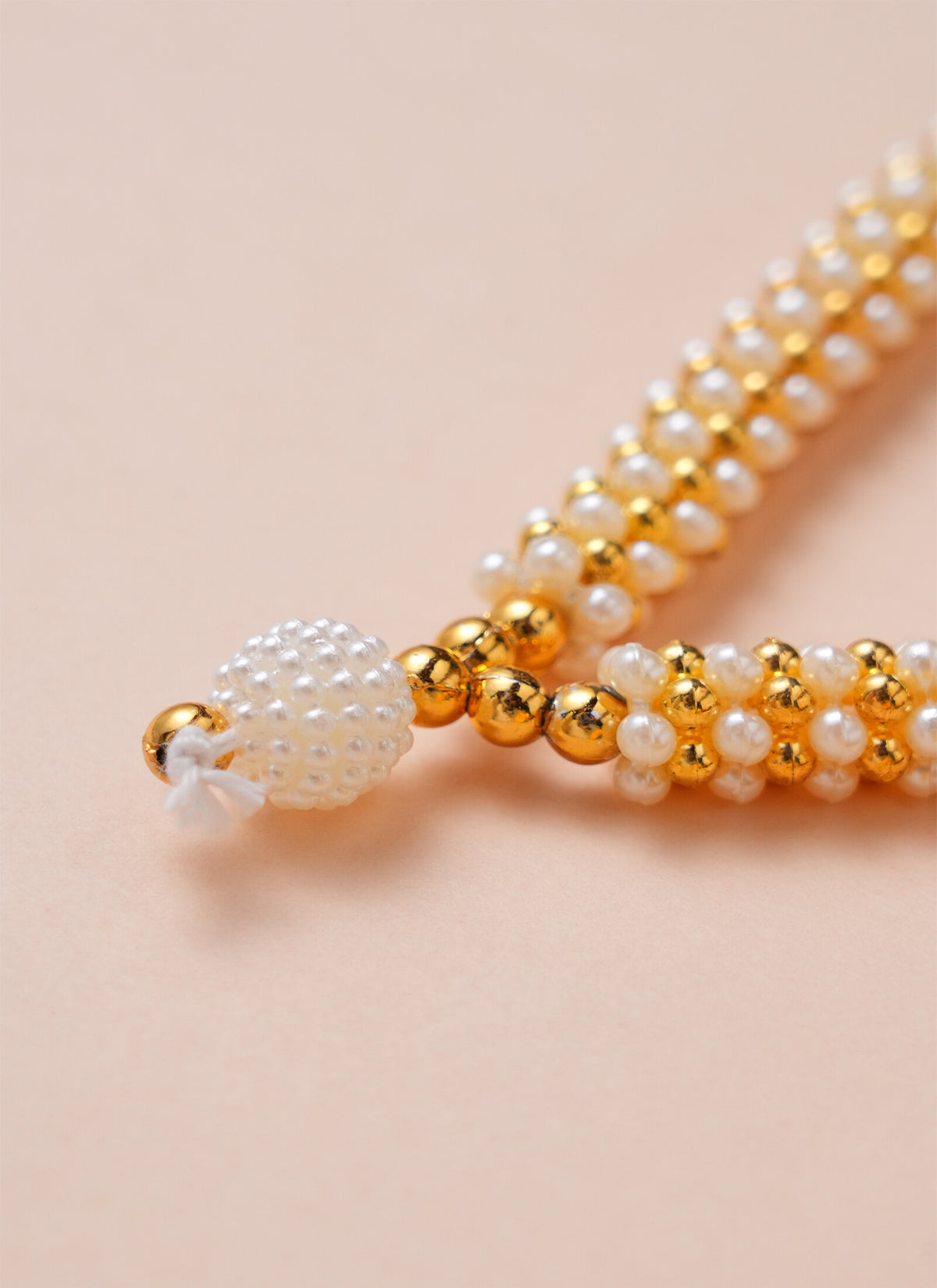 Madhoor Har Garland Pearl Bead Gold-Tone Ivory 1 Step 1 Piece