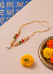 Madhoor Har Garland Pearl Stone Red Green Ivory 1 Step 1 Piece