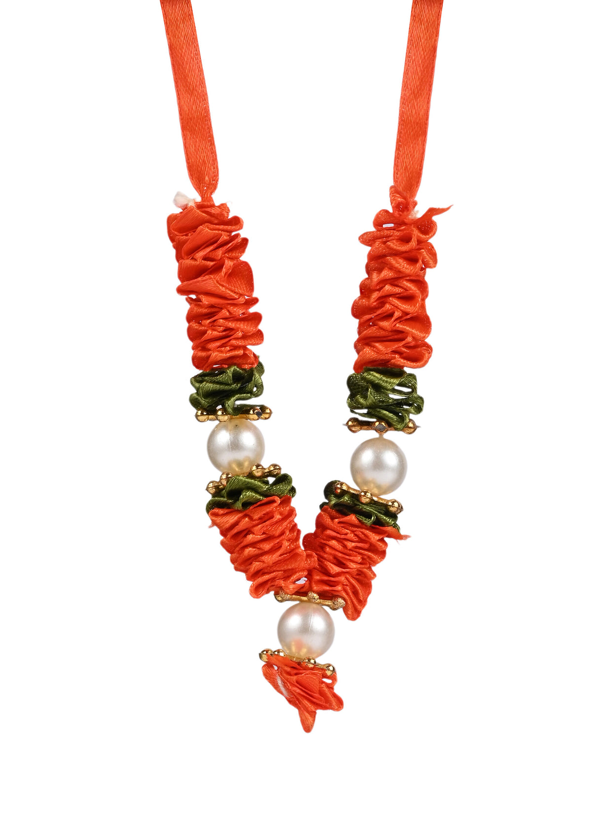 Madhoor Har Garland Satin Orange 3.5 Inches 1 Piece