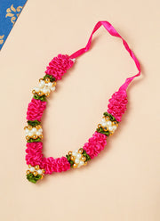 Madhoor Har Garland Satin Pearl Rani Pink 4 Inches 1 Piece