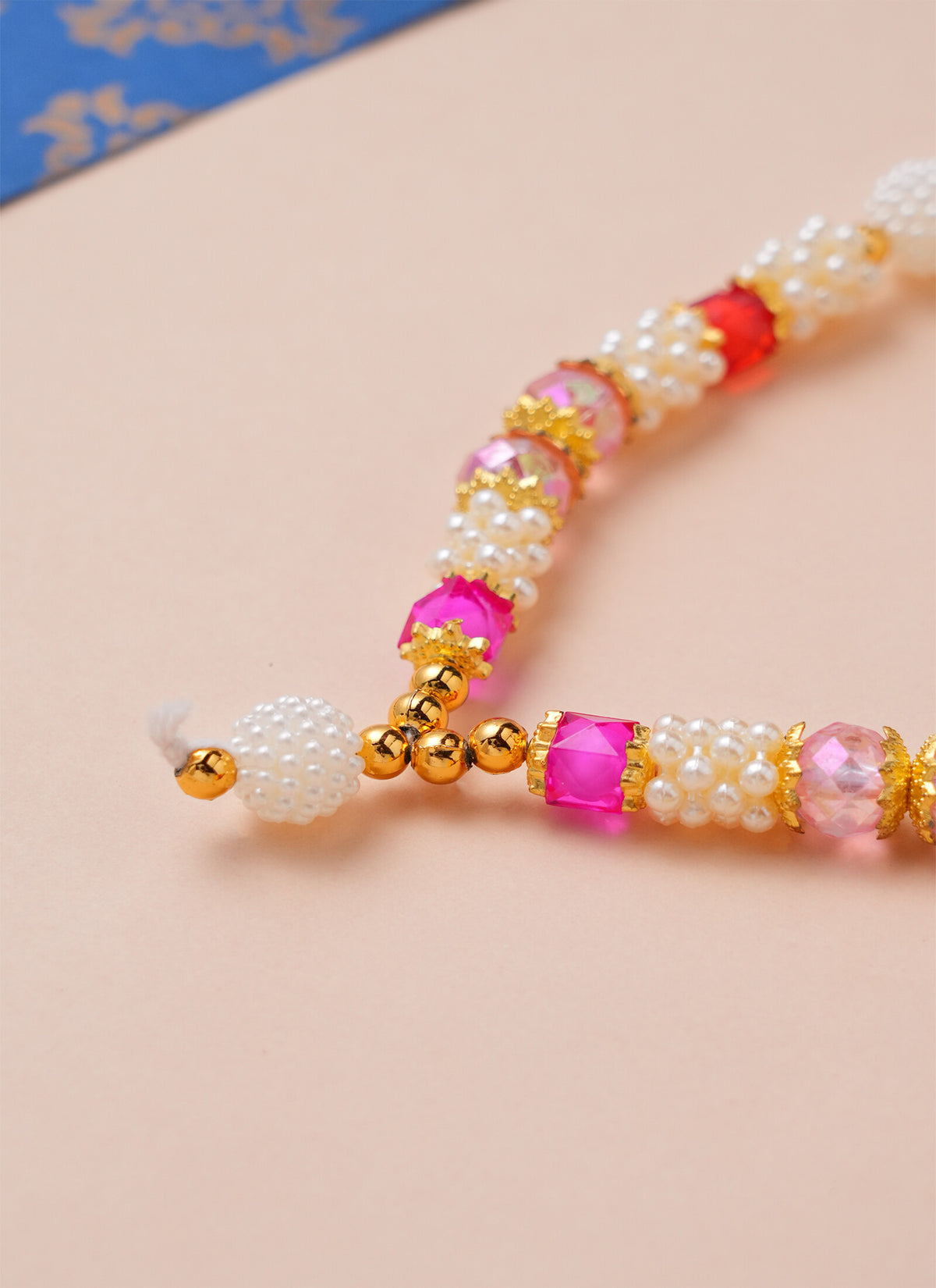 Madhoor Har Garland Crystal White Pink 2 Step 1 Piece