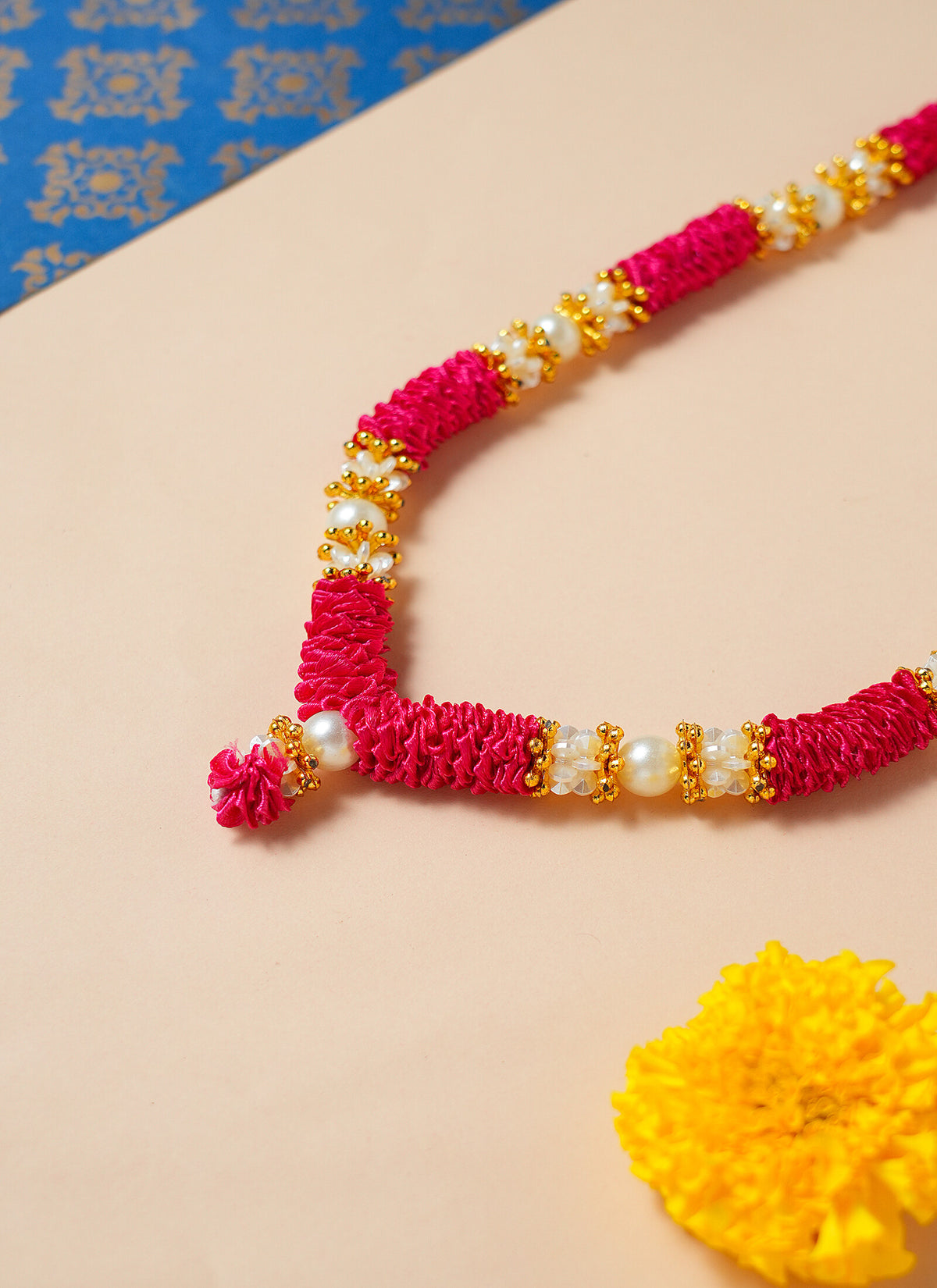 Madhoor Har Garland Flower Pearl Pink 10.5 Inches 1 Piece