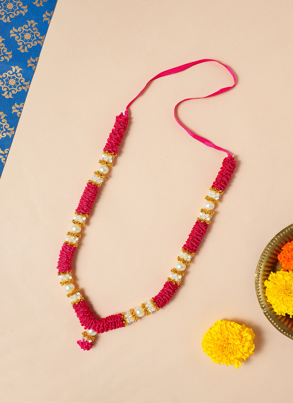 Madhoor Har Garland Flower Pearl Pink 10.5 Inches 1 Piece